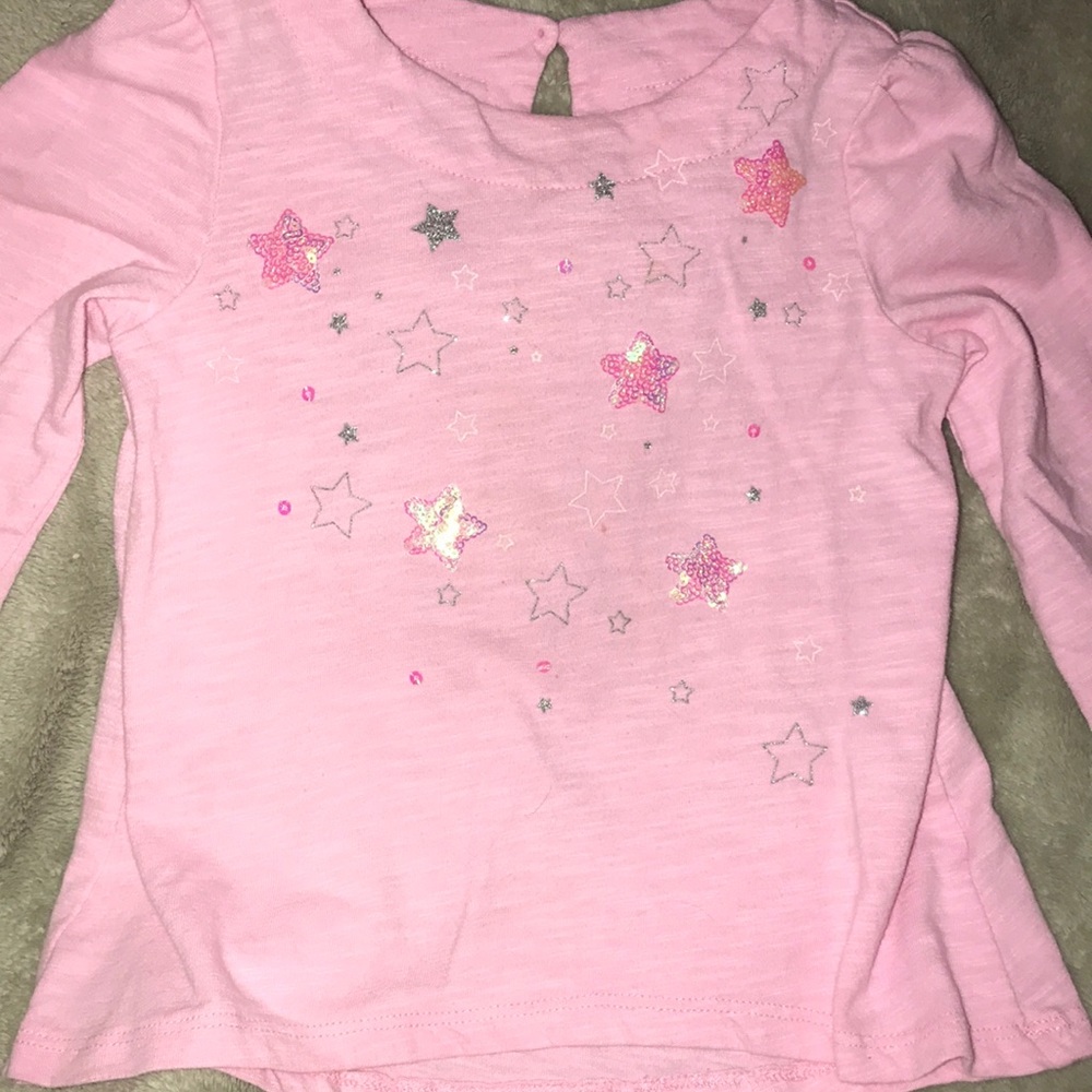 Cute girls long sleeve sparkly shirt